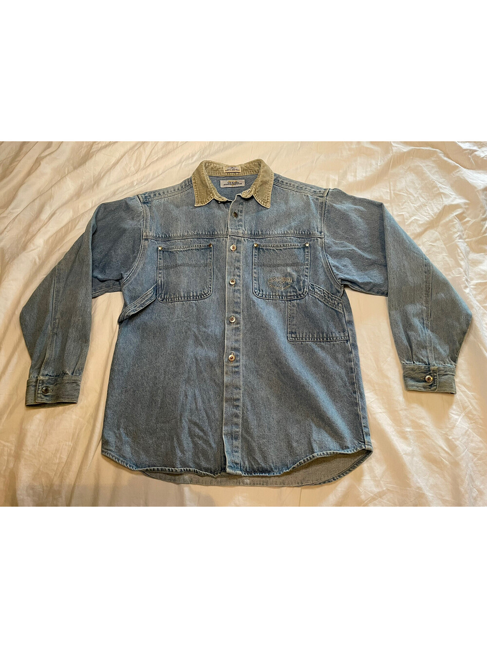 VTG Guess Authentic Sportswear Oversized Medium (12-14) Denim Shirt Shacket